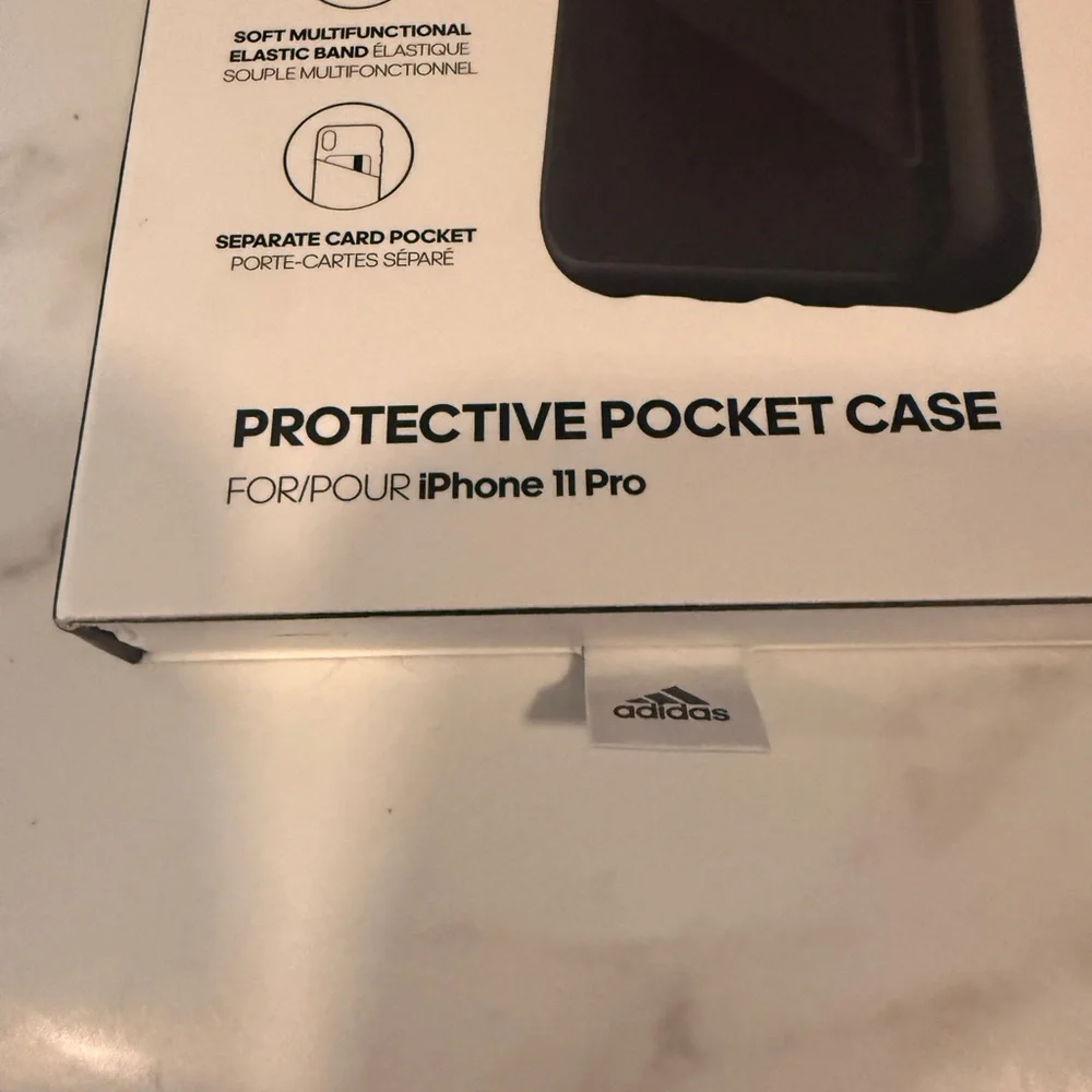 adidas Protective Pocket Case IPhone 11 Pro Holographic Logo Card Pocket New